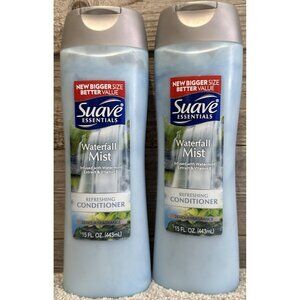 Suave Essentials Refreshing Conditioner Waterfall Mist 15oz. Vitamin E LOT OF 2